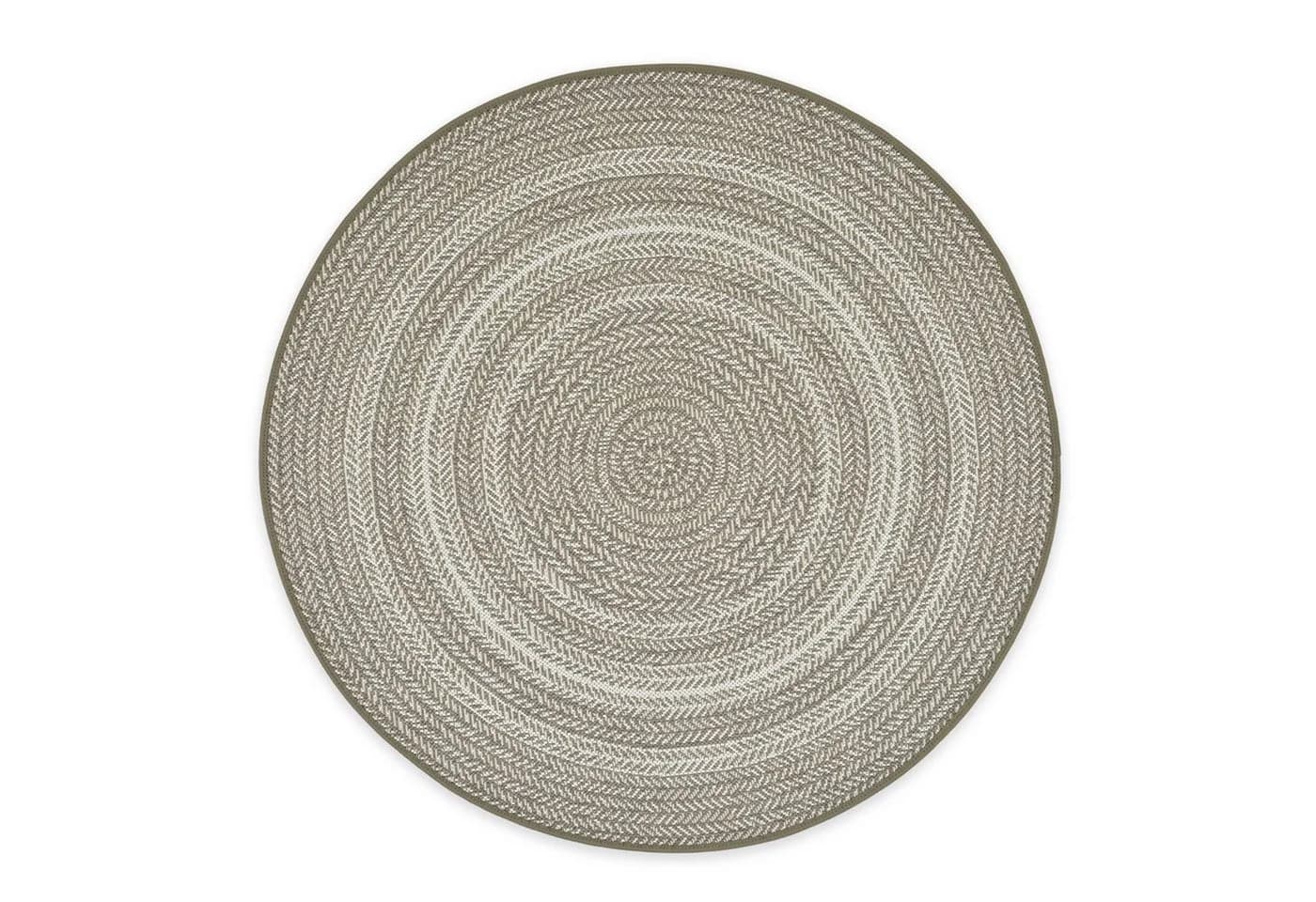 DomDeco Teppich Roundabout Rund Taupe In- & Outdoor - Bild 2