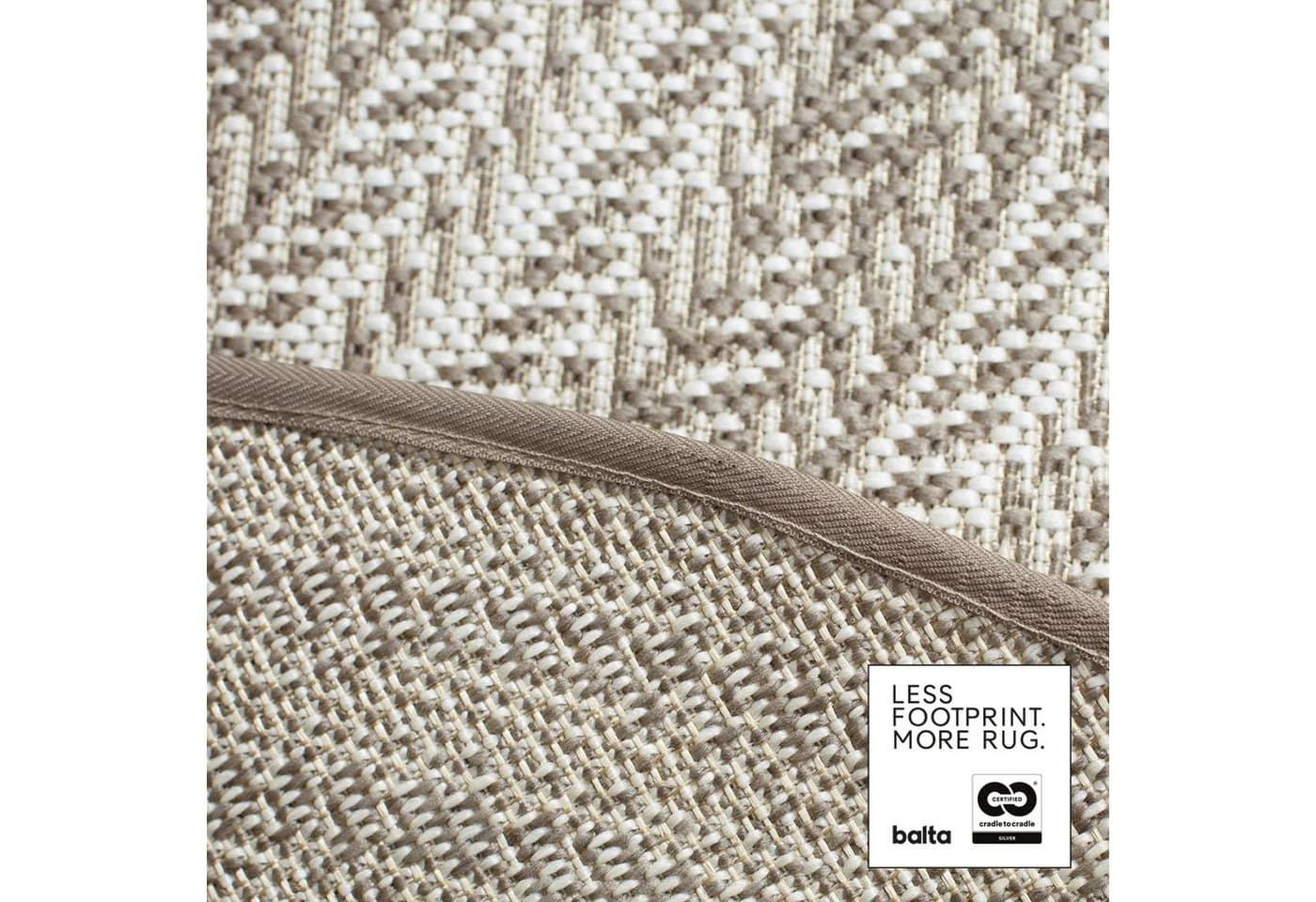 DomDeco Teppich Roundabout Rund Taupe In- & Outdoor - Bild 5