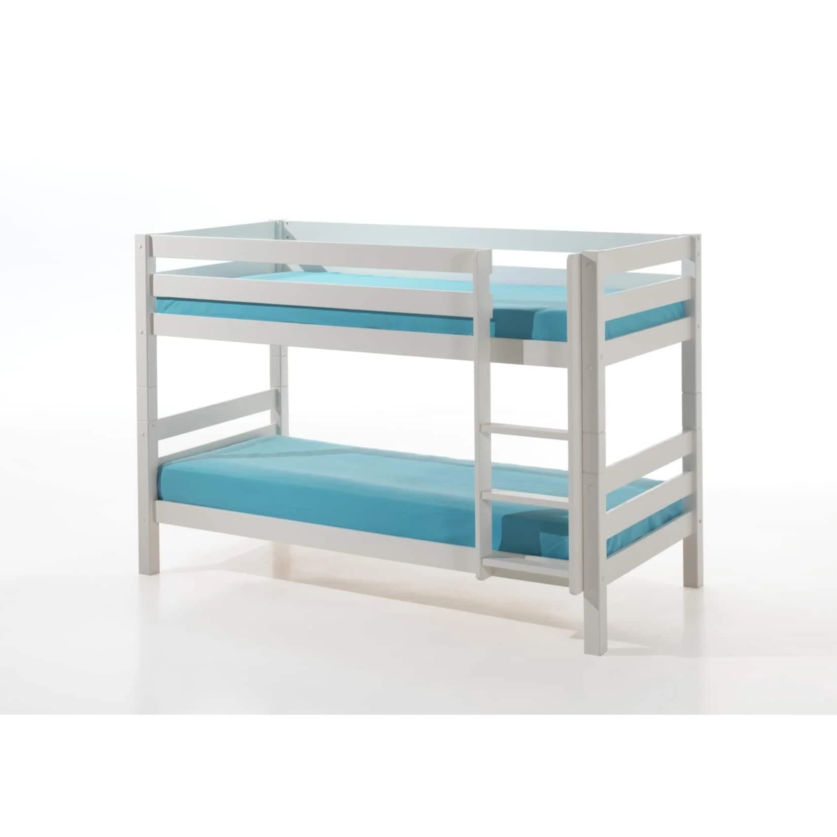 VIPACK Etagenbett Pino Weiß Kiefer massiv ohne Bettschublade