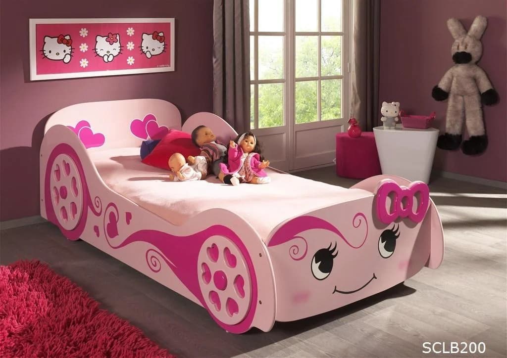 Vipack Kinderbett LoveCar Rosa mit Lattenrost - Bild 2