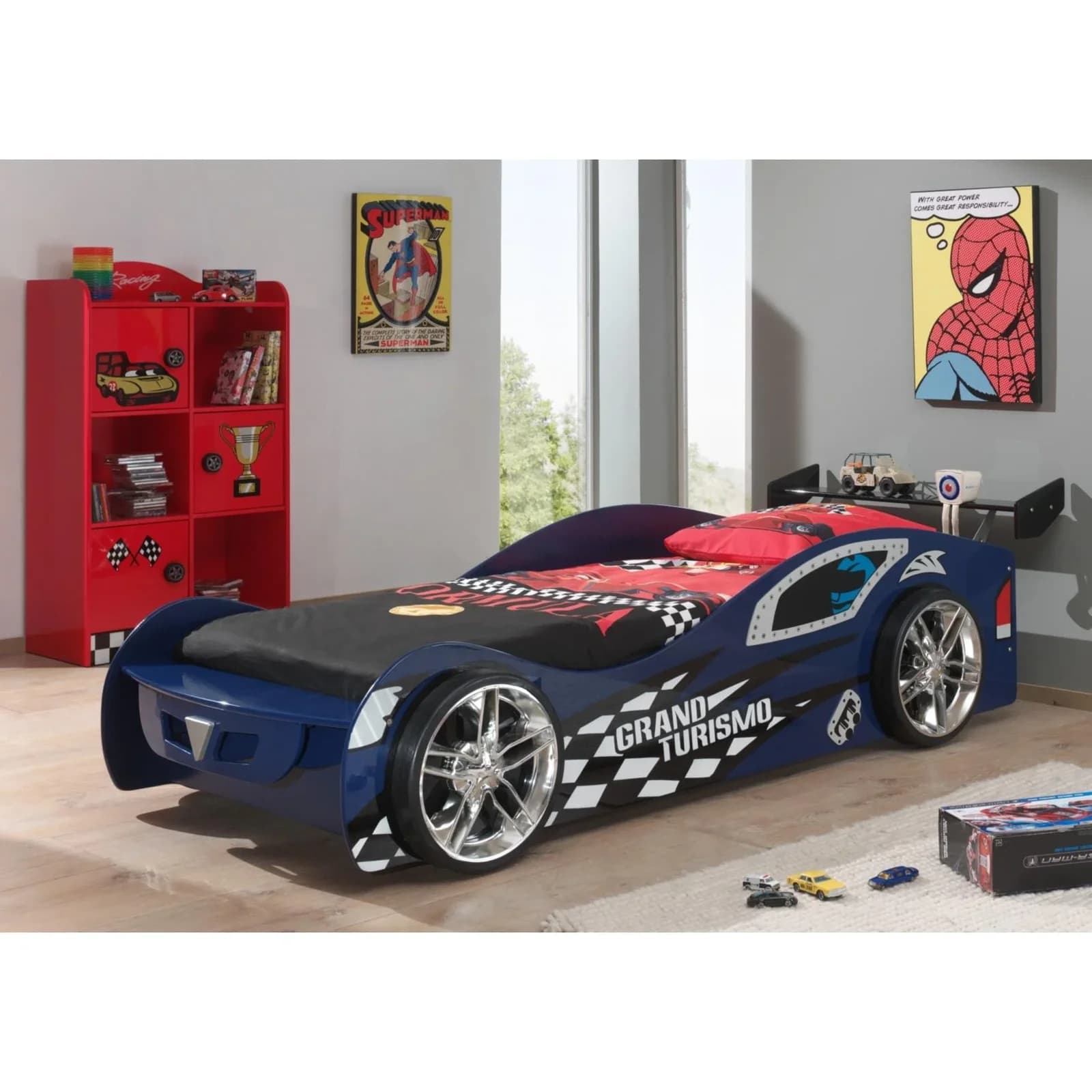 VIPACK Autobett Grand Turismo Blau MDF Glänzend