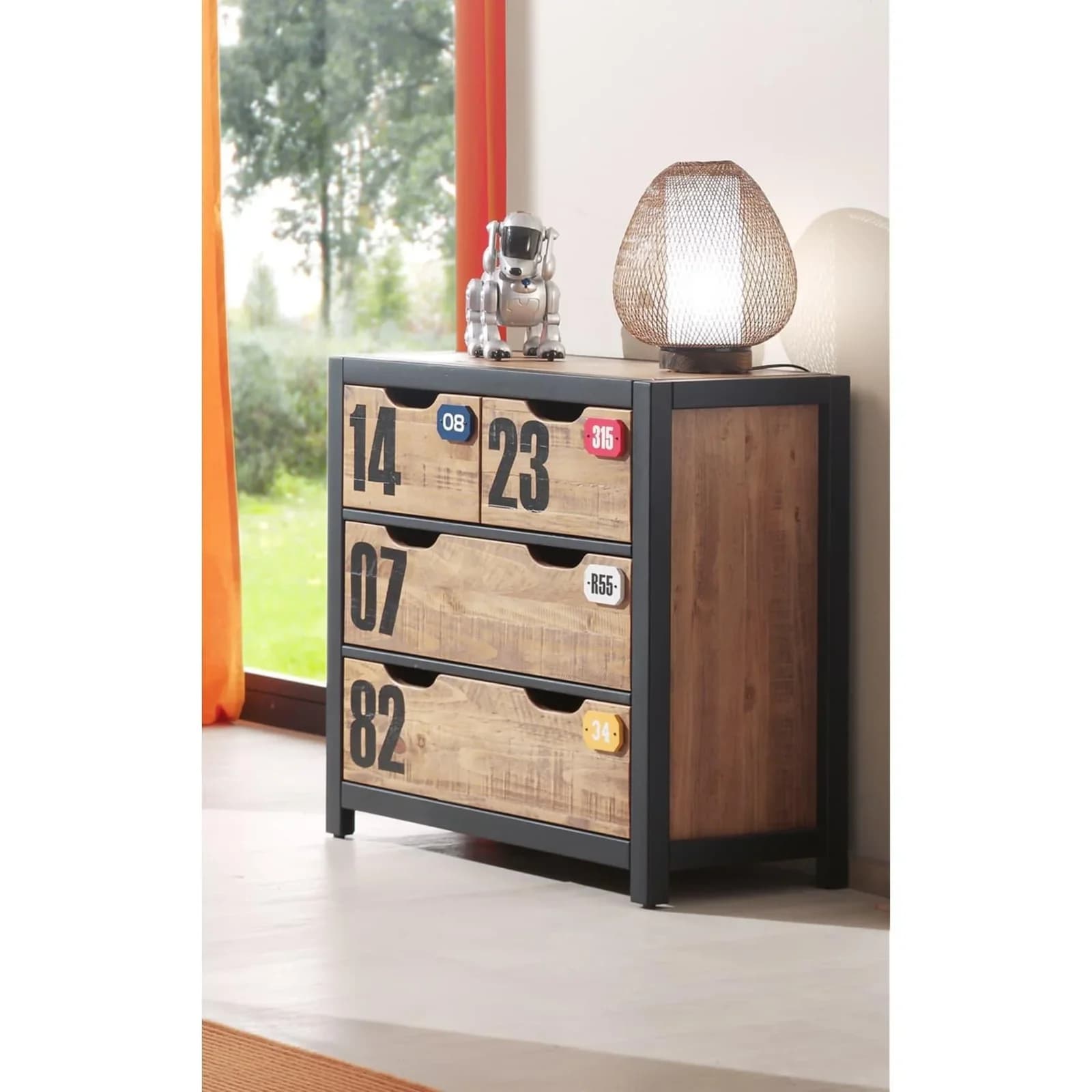 Vipack Kommode Alex 4 Schubladen Kiefer Beige