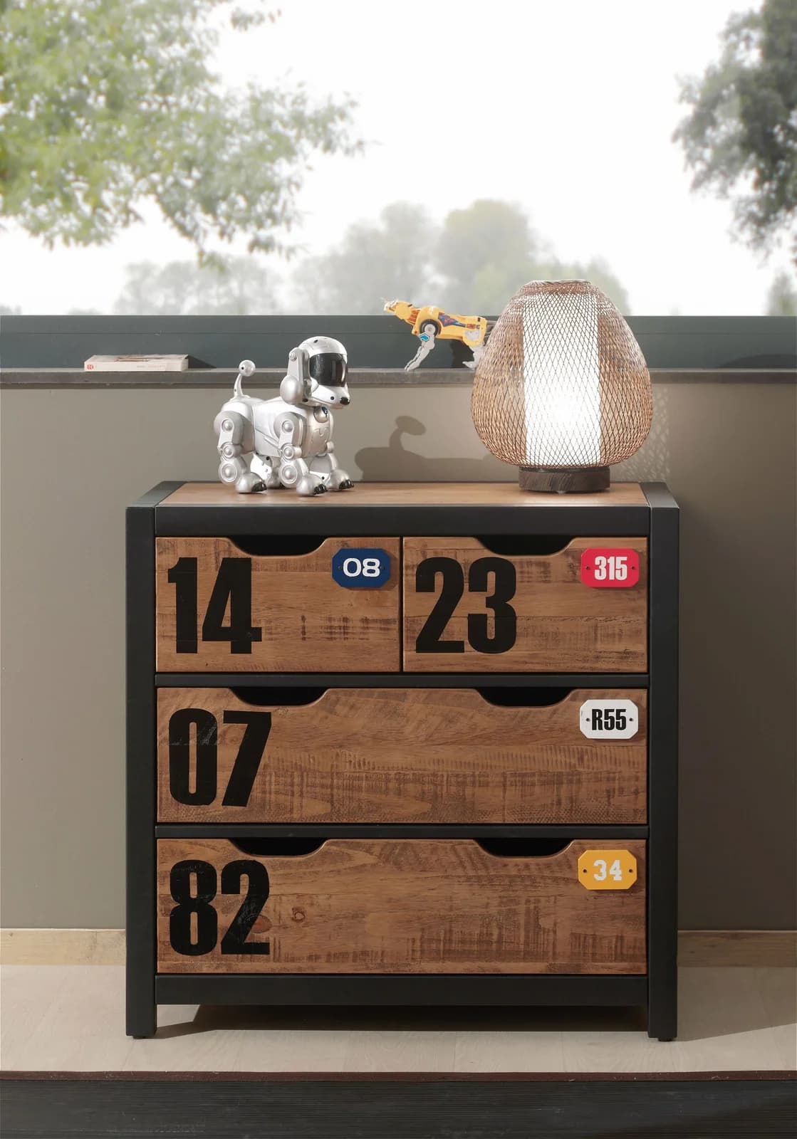 Vipack Kommode Alex 4 Schubladen Kiefer Beige - Bild 2