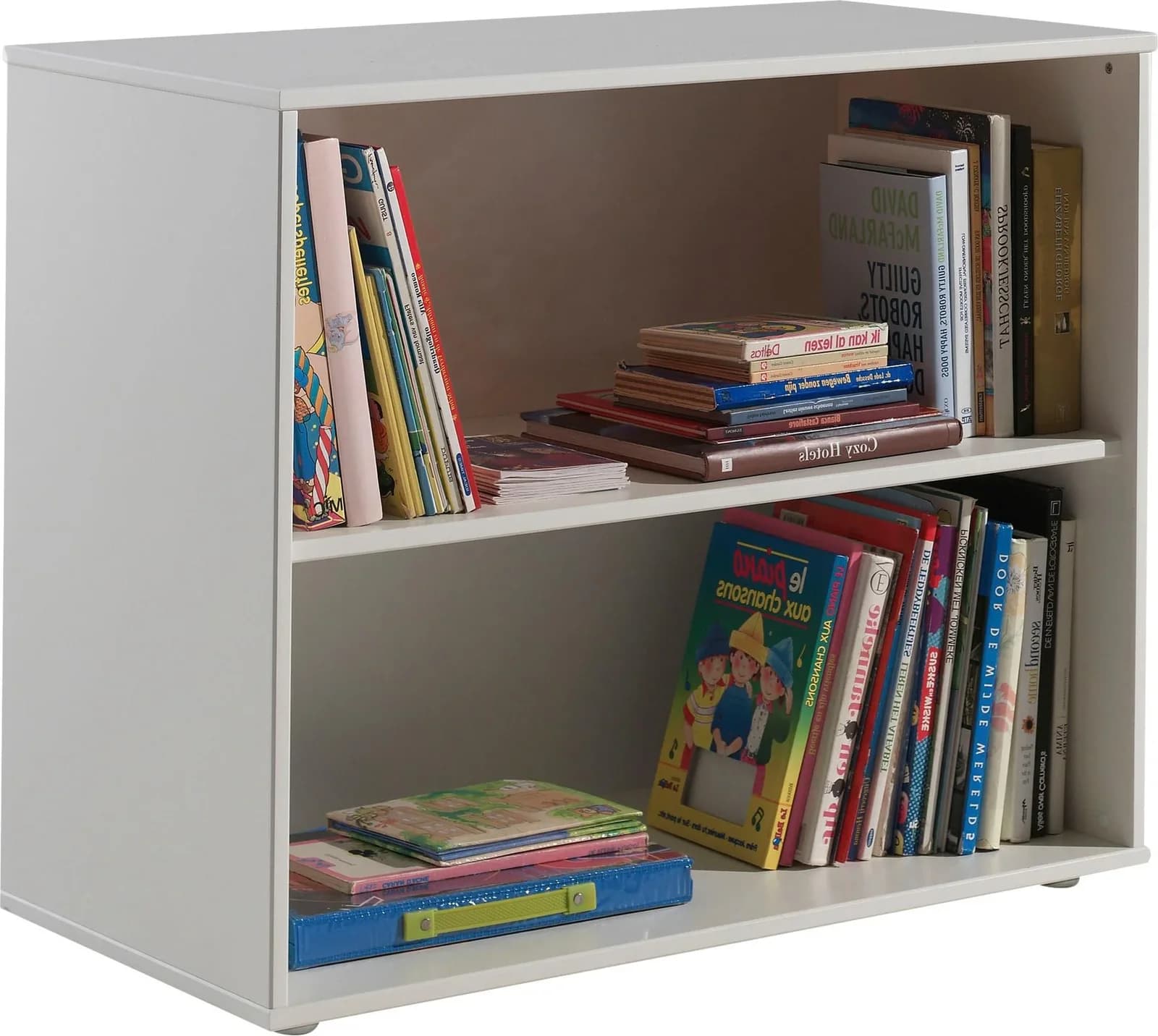 VIPACK Kinderregal Pino Weiß Massivholz 2 Fächer