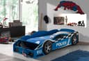Vipack Autobett Police Blau mit Stauraum und Lattenrost Bild 2