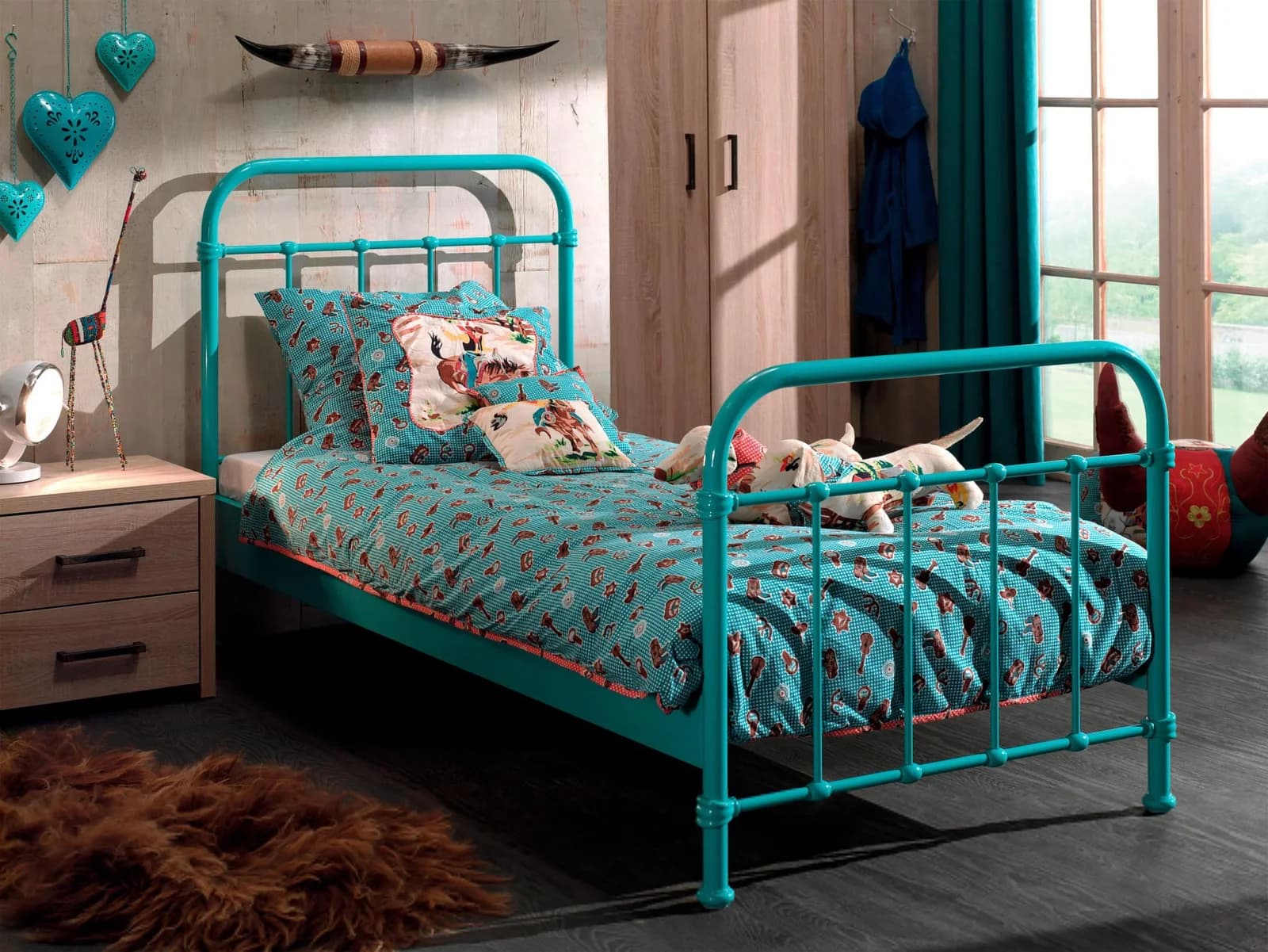 VIPACK Metallbett New York Türkis 90x200 cm - Bild 2