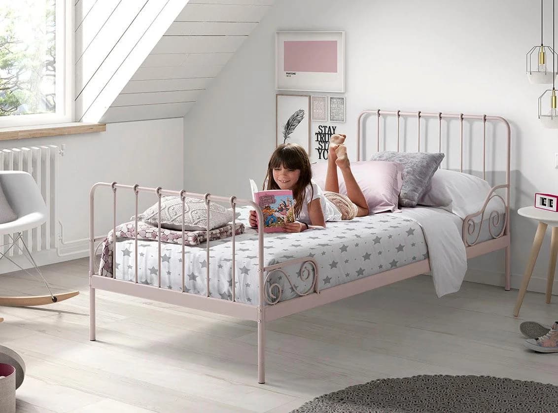 VIPACK Jugendbett Alice Metall Rosa - Bild 3