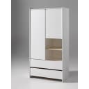 Vipack Kleiderschrank Kiddy 2-türig Weiß mit Schubladen Bild 1