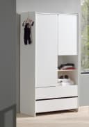 Vipack Kleiderschrank Kiddy 2-türig Weiß mit Schubladen Bild 2