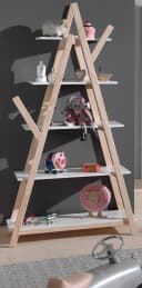 VIPACK Kinderregal Kiddy 5 Böden Weiß Kiefer MDF Bild 2