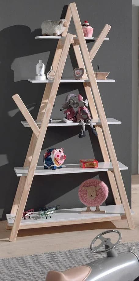 VIPACK Kinderregal Kiddy 5 Böden Weiß Kiefer MDF - Bild 2
