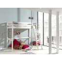 VIPACK Hochbett Pino Weiß Massivholz mit Rollrost Bild 1
