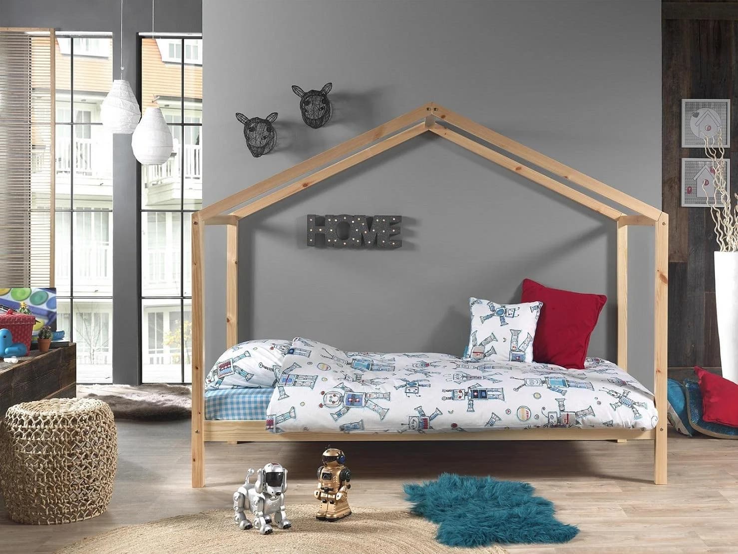 VIPACK Hausbett Dallas Kiefer Natur 90x200 cm - Bild 2