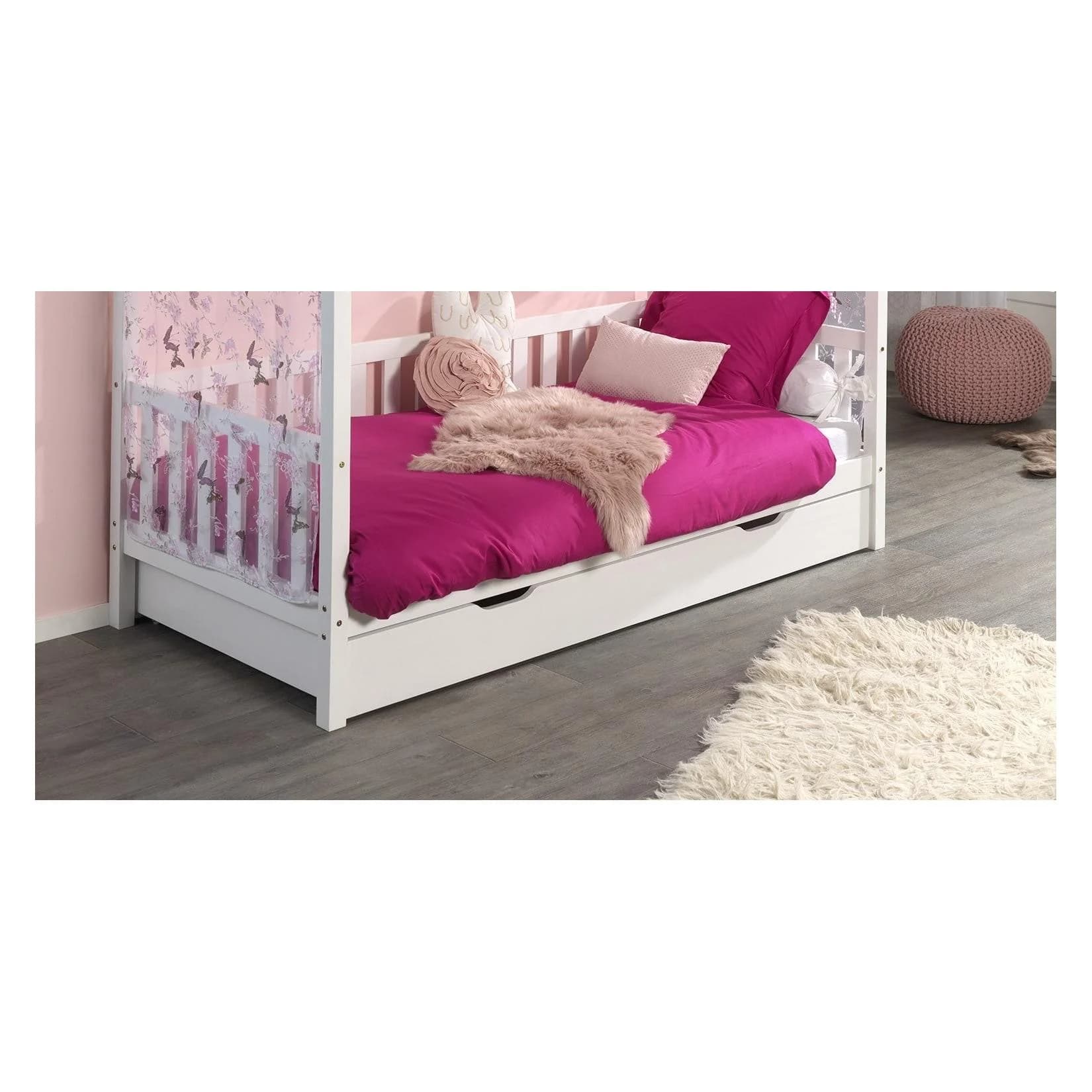 Vipack Bettschublade für Hausbett Serie Dallas Weiß