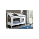 Vipack Hausbett mit Vorhang-Set Baumhaus-Optik Weiß Bild 1