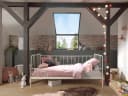 VIPACK Jugendbett Alice Metall Weiß Nostalgisches Design Bild 1