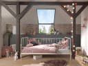 VIPACK Jugendbett Alice Metall Weiß Nostalgisches Design Bild 3