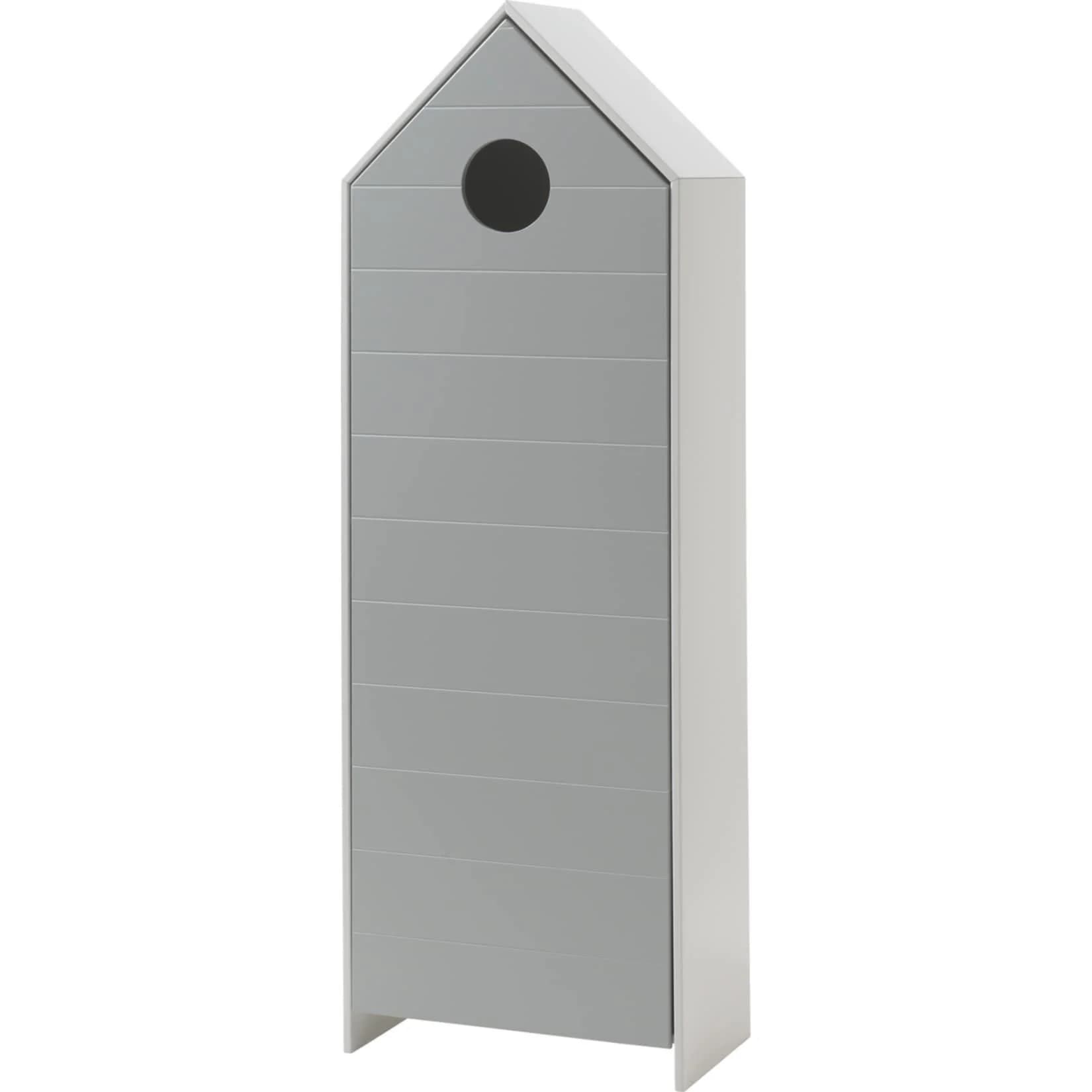 VIPACK Casami Kleiderschrank Grau Weiß mit Soft-Close und viel Stauraum