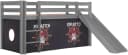 VIPACK Hochbett Pino Grau mit Rutsche und Textilset Bild 2