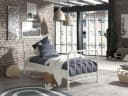 VIPACK Jugendbett Bronxx Metallbett 90x200 cm Weiß Bild 3