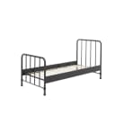 VIPACK Jugendbett Bronxx Metallbett Schwarz 90x200 cm Bild 1