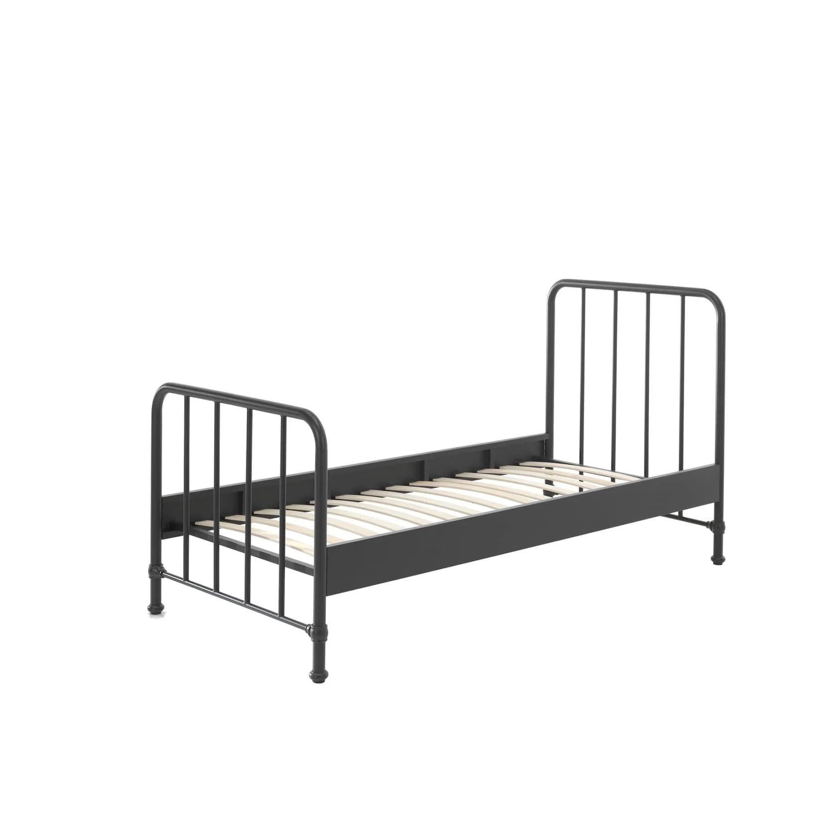 VIPACK Jugendbett Bronxx Metallbett Schwarz 90x200 cm