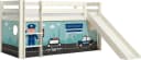 VIPACK Spielbett Pino Kiefer massiv mit Rutsche und Textilset weiß Bild 2