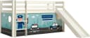 VIPACK Spielbett Pino Kiefer massiv mit Rutsche und Textilset weiß Bild 3