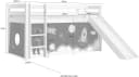 VIPACK Spielbett Pino Kiefer massiv mit Rutsche und Textilset weiß Bild 5