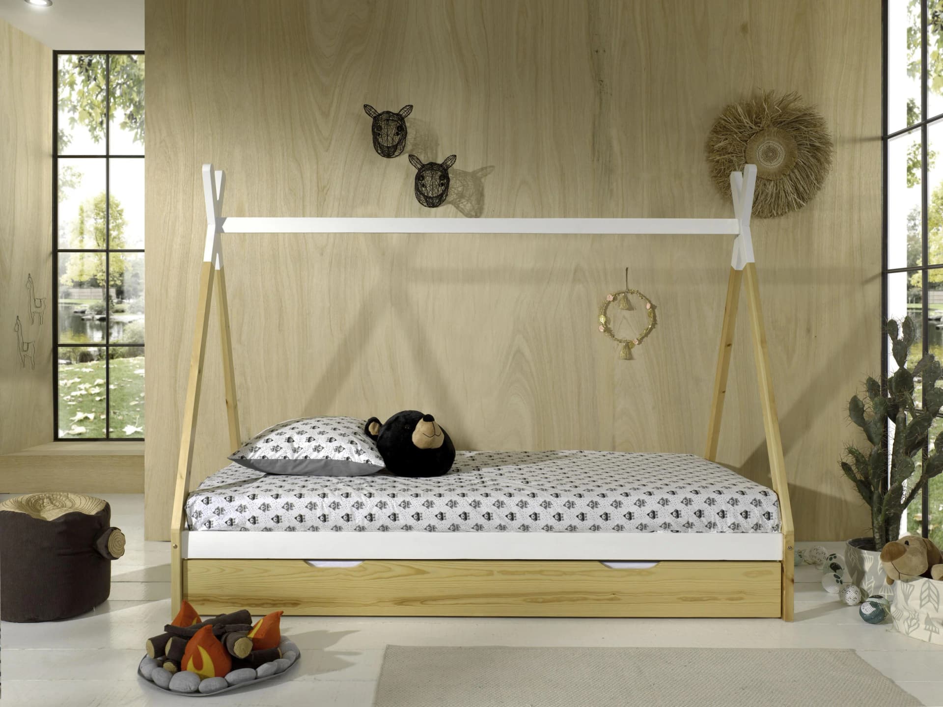 Vipack Tipi Kinderbett Kiefer massiv 90x200