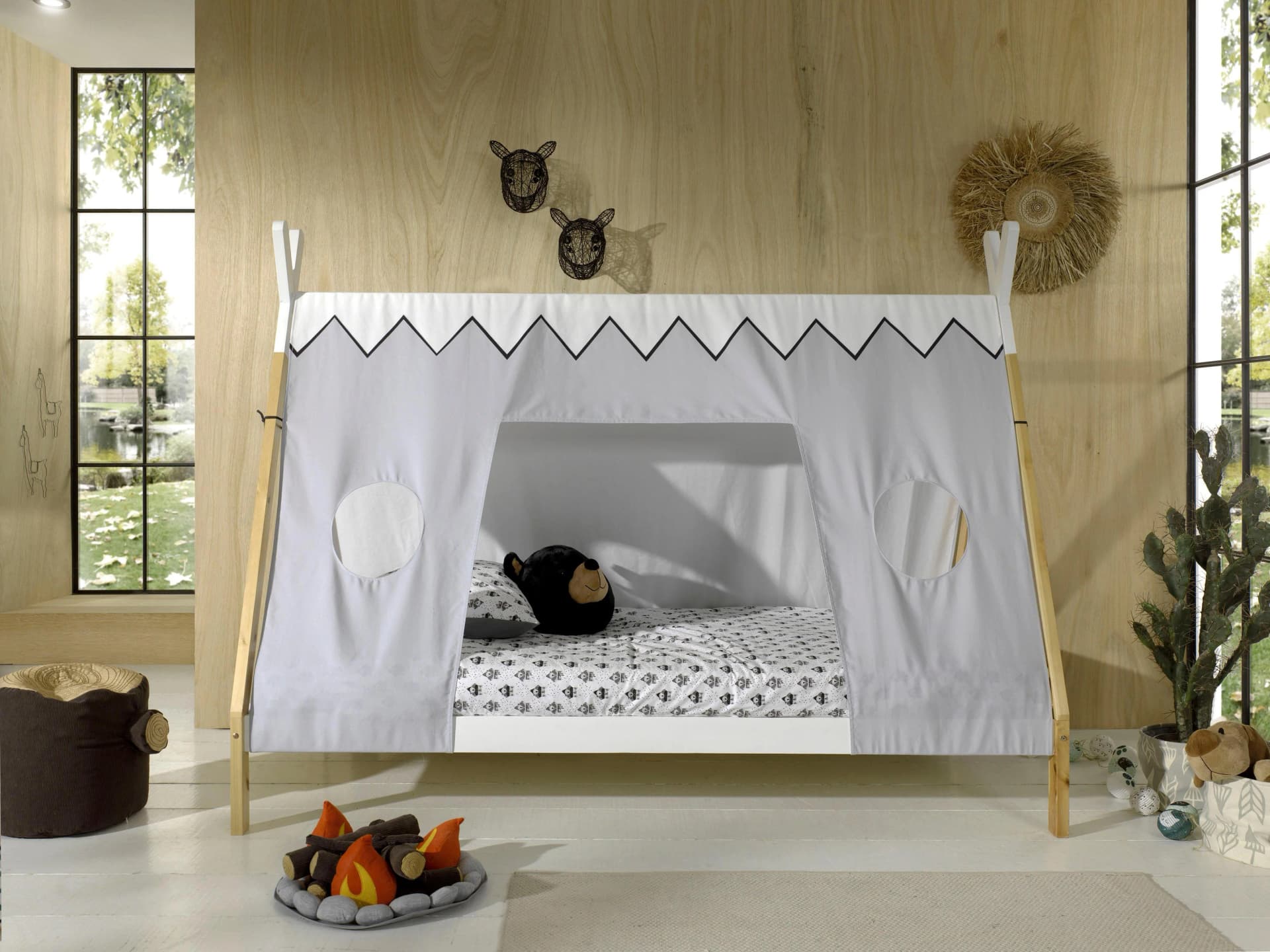 VIPACK Tipi Kinderbett mit Zeltdach und Lattenrost - Bild 2
