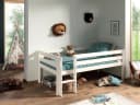 VIPACK Spielbett Pino Massivholz Weiß mit Rollo Bild 1