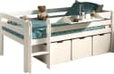 VIPACK Spielbett Pino Kiefer Weiß mit Rollboxen und Rost Bild 3