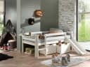 VIPACK Pino Spielbett Kiefer massiv weiß mit Rutsche und Stauraum Bild 2