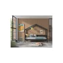 VIPACK Hausbett Dallas mit Dachaufbau Kiefer massiv Anthrazit Bild 1