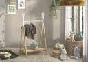 VIPACK Kleiderständer Kiddy Massivholz Beige/Weiß Bild 2