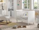 VIPACK Billy Babybett 60x120 cm Weiß mit verstellbarem Lattenrost Bild 1