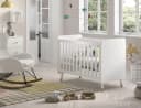 VIPACK Billy Babybett 60x120 cm Weiß mit verstellbarem Lattenrost Bild 2