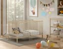 VIPACK Dino Babybett Massivholz Buche Natur Umbaubar Juniorbett Bild 1