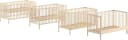 VIPACK Dino Babybett Massivholz Buche Natur Umbaubar Juniorbett Bild 2