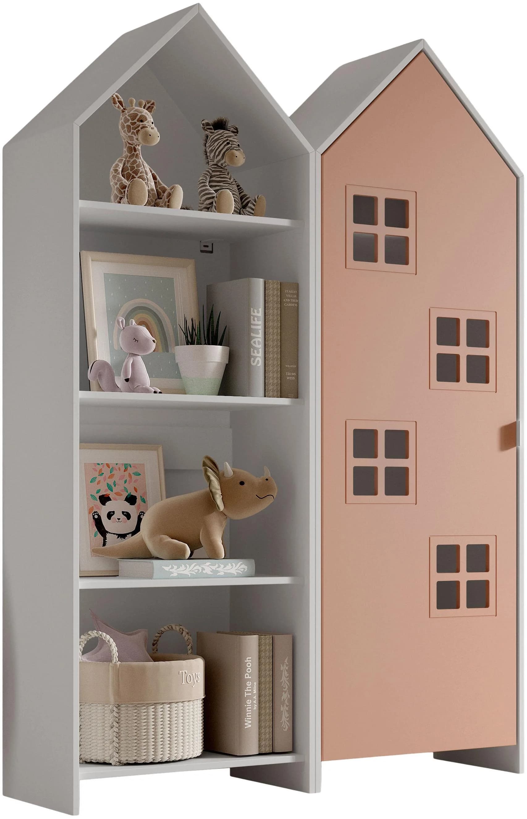 Vipack Kleiderschrank Casami Bruges Weiß/Pink