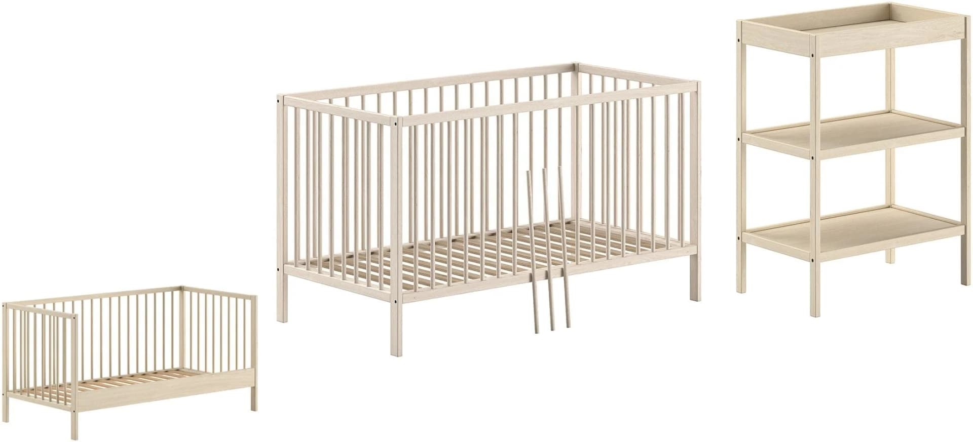 VIPACK Dino Babymöbel-Set mit Wickelregal aus Massivholz - Bild 2