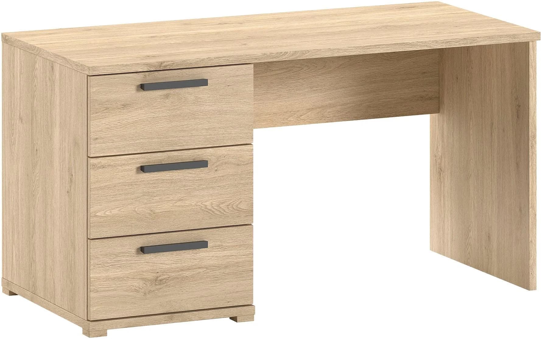 SAM Schreibtisch 140 x 65 cm mit 2 Schubladen Eiche - Bild 2