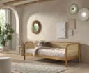 Home affaire Bett Olive Eiche Natur Rattan Kopfteil Bild 1