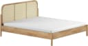 HOME AFFAIRE Bettgestell Olive Eiche massiv mit Rattan-Kopfteil Bild 2