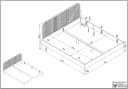HOME AFFAIRE Bettgestell Olive Eiche massiv mit Rattan-Kopfteil Bild 5