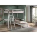 VIPACK Hochbett mit 2 Liegeflächen Kiefer massiv weiß Bild 1