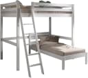 VIPACK Hochbett mit 2 Liegeflächen Kiefer massiv weiß Bild 2