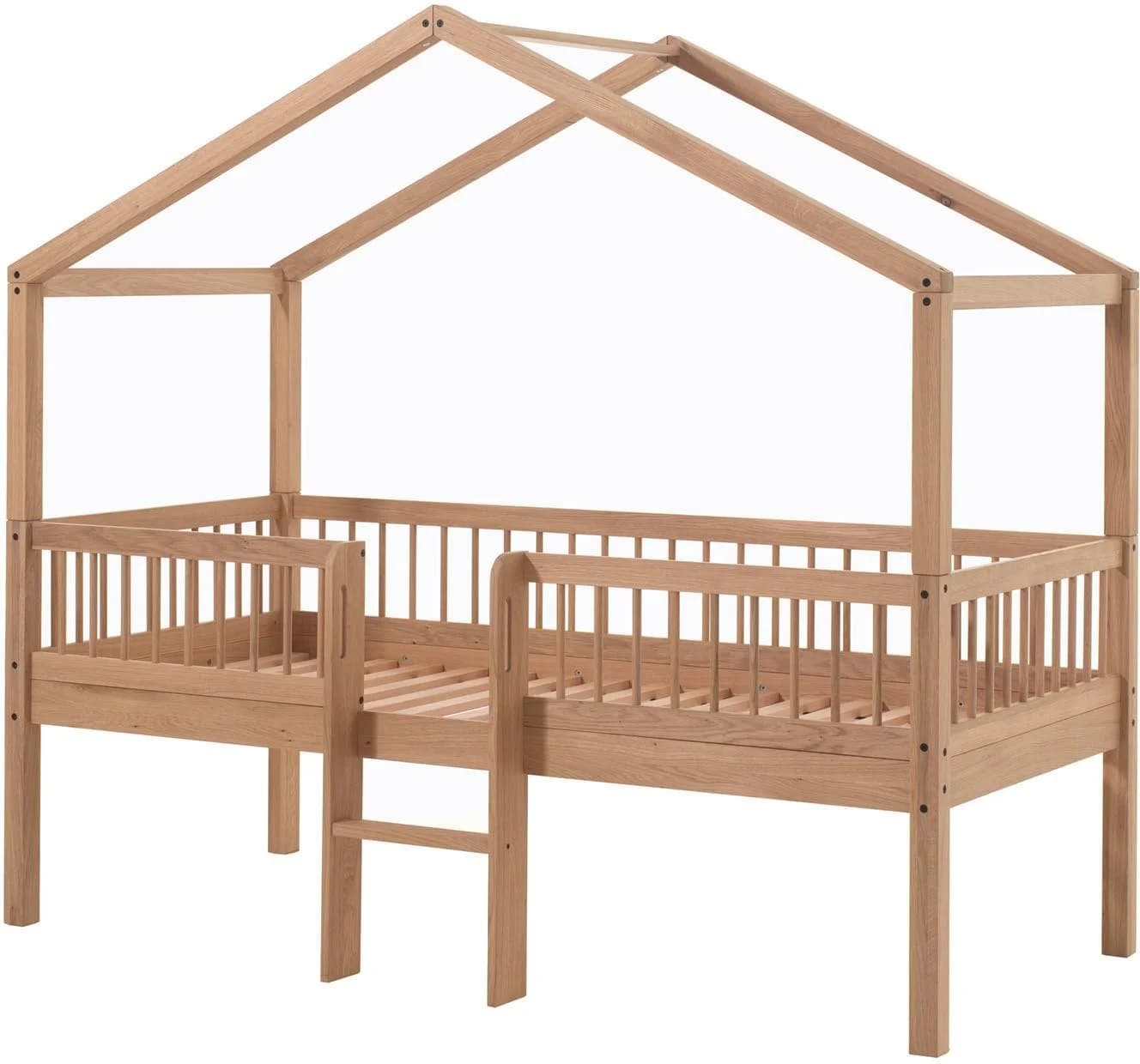 VIPACK Hausbett 'Forrest' Massivholz Kinderbett mit Dachaufbau