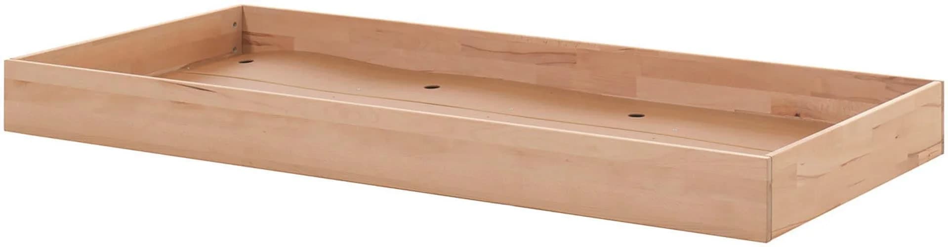 VIPACK Bettschubkasten Buche Natur Massivholz mit Rollen